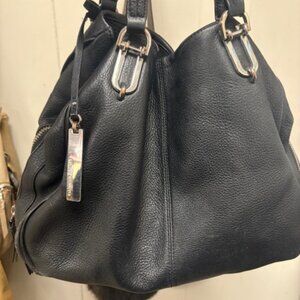 *Real Leather* Vince Camuto 3-Compartment Slouchy Shoulder Bag - Black